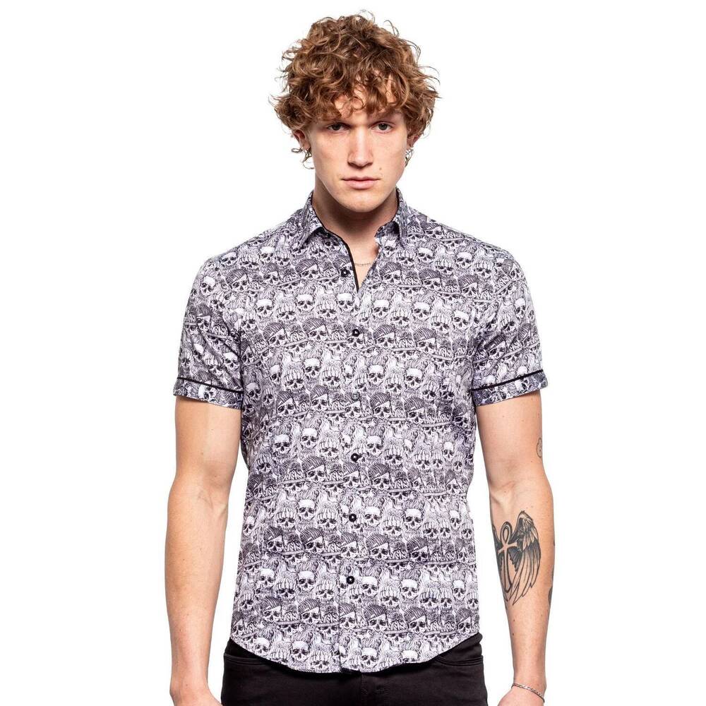 NEW EIGHT X bone chill short sleeve shirt in grey